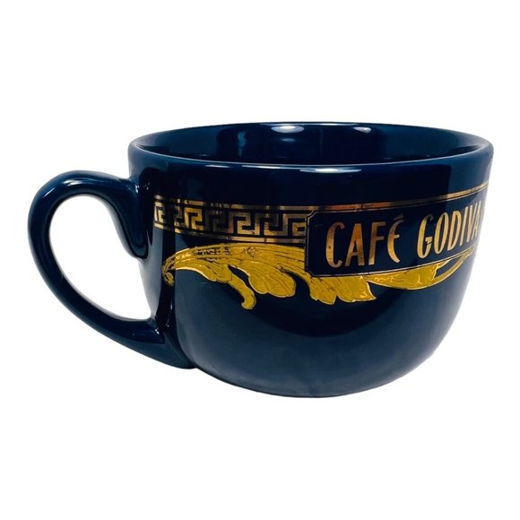 Cafe Godiva Blue and Gold Ceramic Mug by California Pantry EUC - Picture 9 of 12